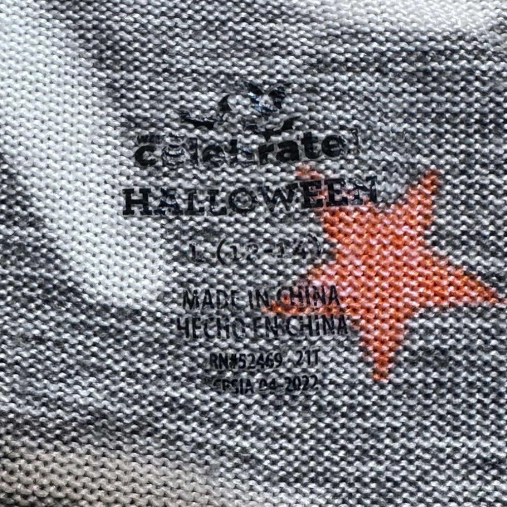 Celebrate Halloween PJs Ghost Boo Pajama Set Women L 12-14 Gray Long Sleeve - Picture 9 of 12